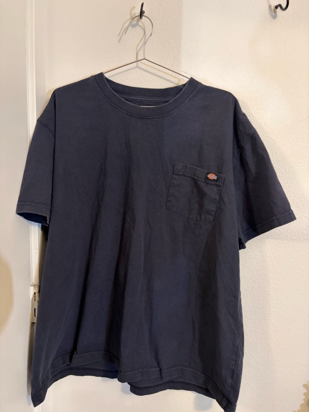 Dickies Navy Short Sleeve Pocket Tee - Men's Crewneck